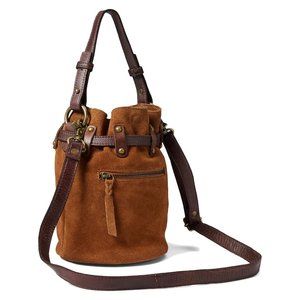 🆕Free People Soren Suede Bucket Bag Brown NEW/NWT!